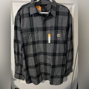 Carhartt Black and Gray Checkered Shirt